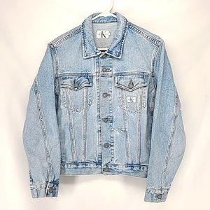 CALVIN KLEIN VINTAGE CK WOMEN'S GIRLS DENIM TRUCKER JACKET, SMALL ADULT